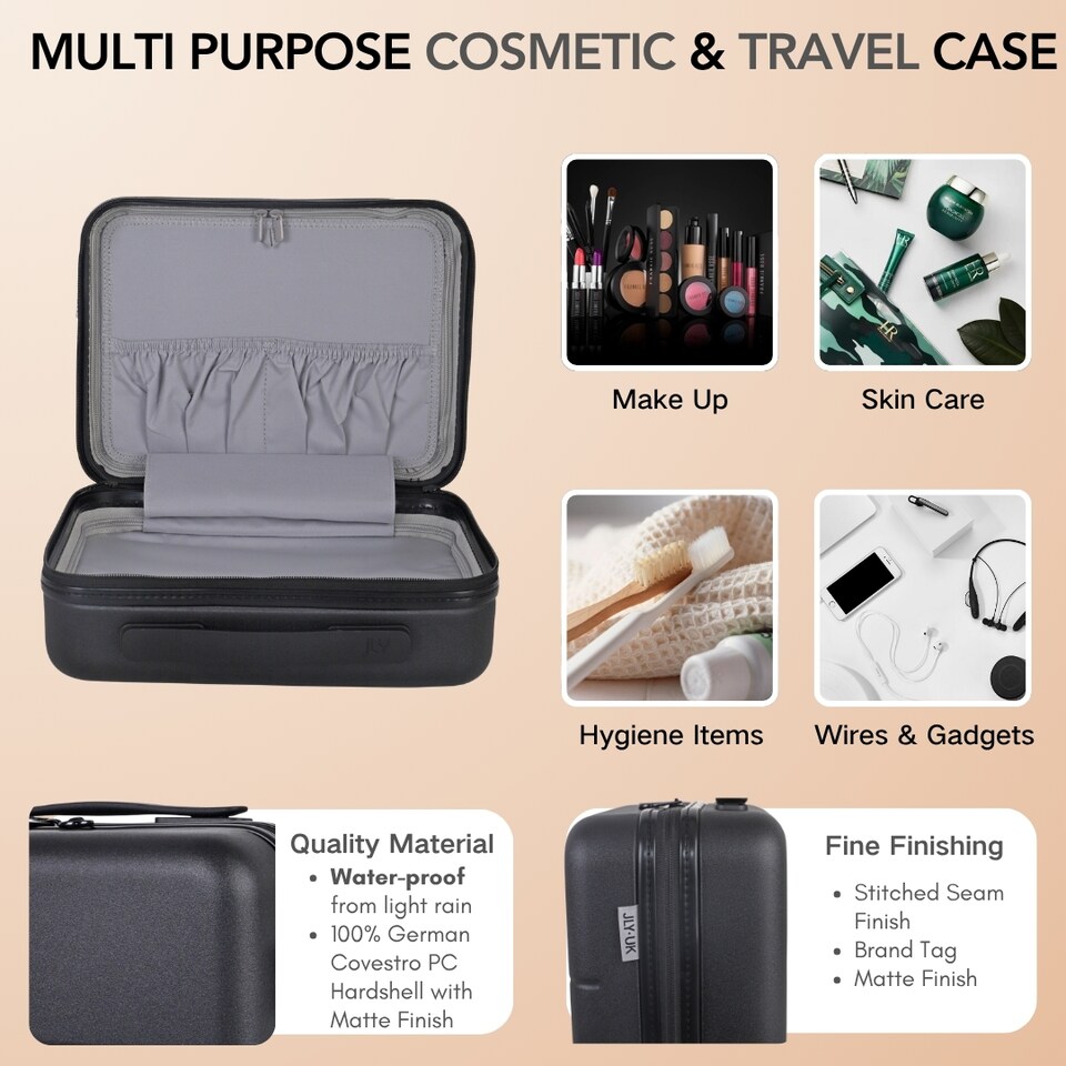 image 1 of Premium 100% Makrolon PC 2 PCS Suitcase Set | Vanity + Cabin Luggage