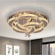 image 1 of Crystal LED Ceiling Light Silver Chandelier 3 Color Lights 50x24cm Wall