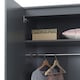 image 5 of Rio Costa 2 Door Wardrobe Bedroom Furniture Storage Cupboard Dark Grey