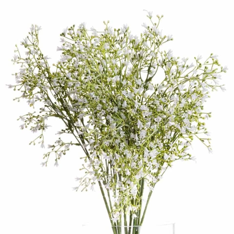image 1 of Wildflower Spray Artificial Plant - L23 x W23 x H72 cm - White