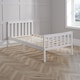 image 7 of Single Bed White Wooden 3ft Childrens Bed Headboard High End Slatted Base