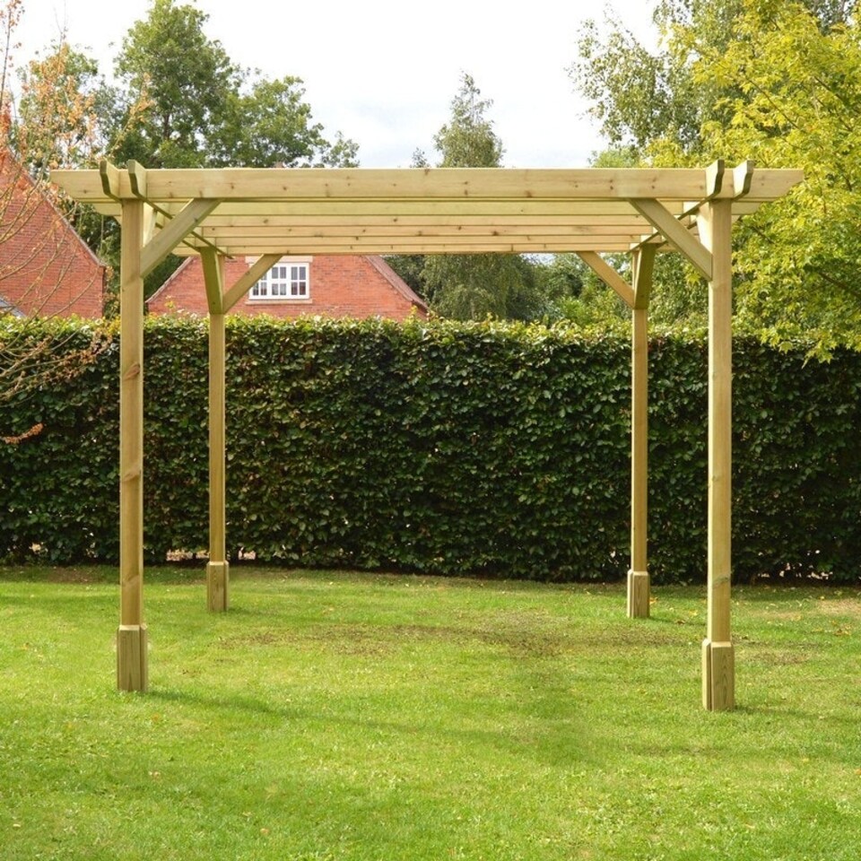 image 1 of Double Premium Pergola - Wood - L360 x W360 x H270 cm - Light Green