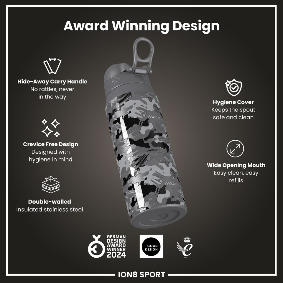 image 1 of MotoGP x Sports Leak Proof Water Bottle, Vacuum Insulated, 750ml (24oz) | Green | MGP Camo | One Size