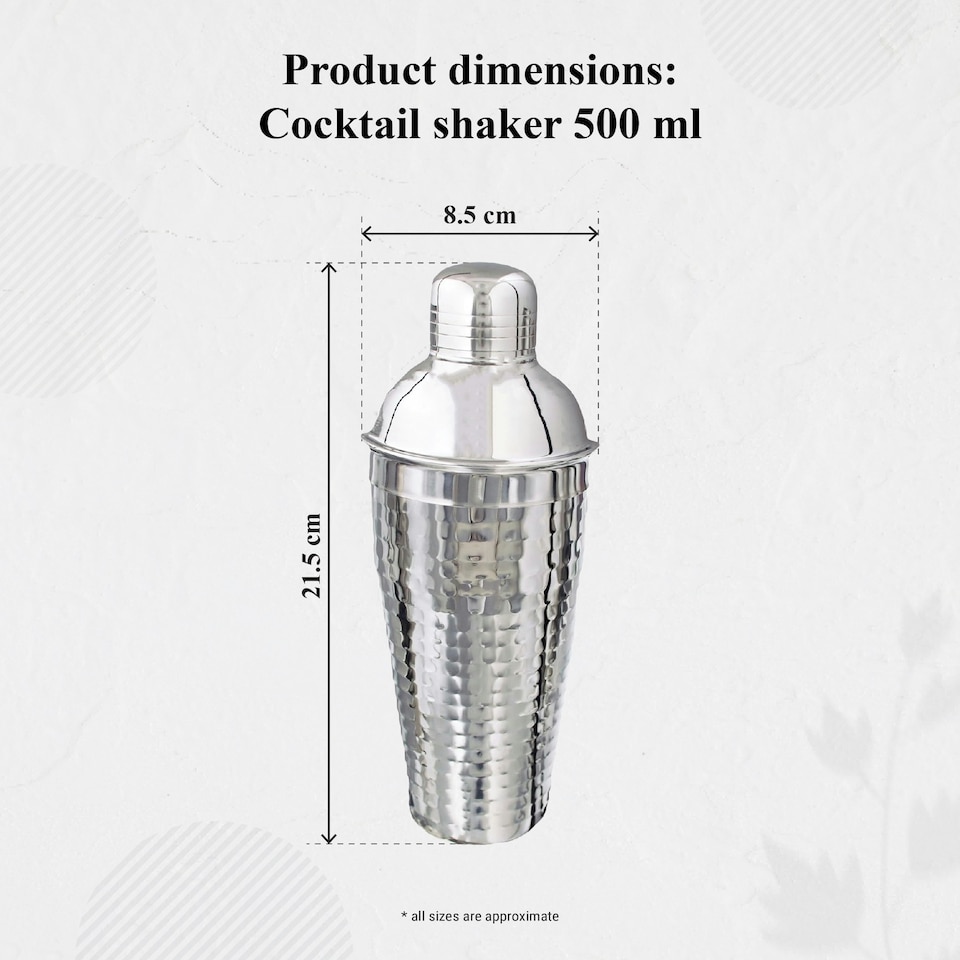 image 1 of Buckingham Cocktail Stainless Steel 500 ml , hammered effect Silver