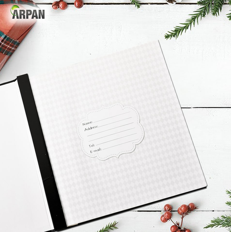 image 1 of ARPAN Extra-Large Self Adhesive Photo Album – 24 Sheets / 48 Sides – Leather Look Padded Cover Post Bound Scrapbook Memory Album for Photos, Keepsakes & Special Occasions