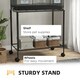 image 9 of PawHut Two-Tier Bird Cage on Wheels w/ Stand, for Canaries