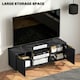 image 4 of HOMCOM Modern TV Stand Cabinet with Storage for Living Room, Black