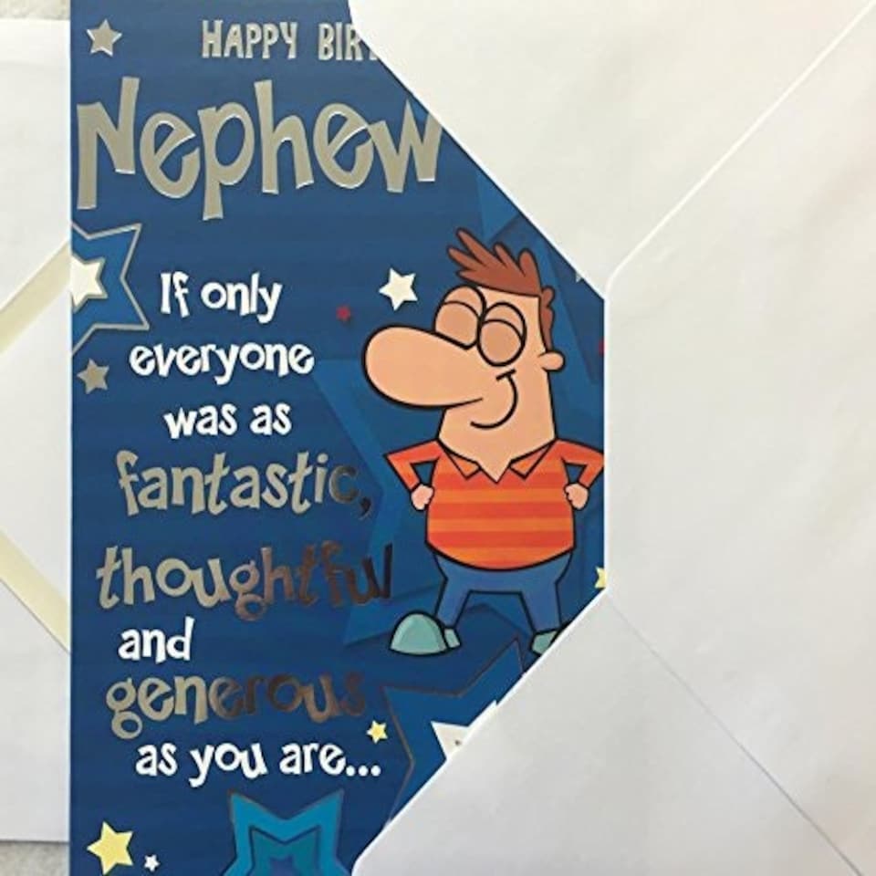 image 1 of Nephew Fantastic and Generous Witty Words Birthday Card
