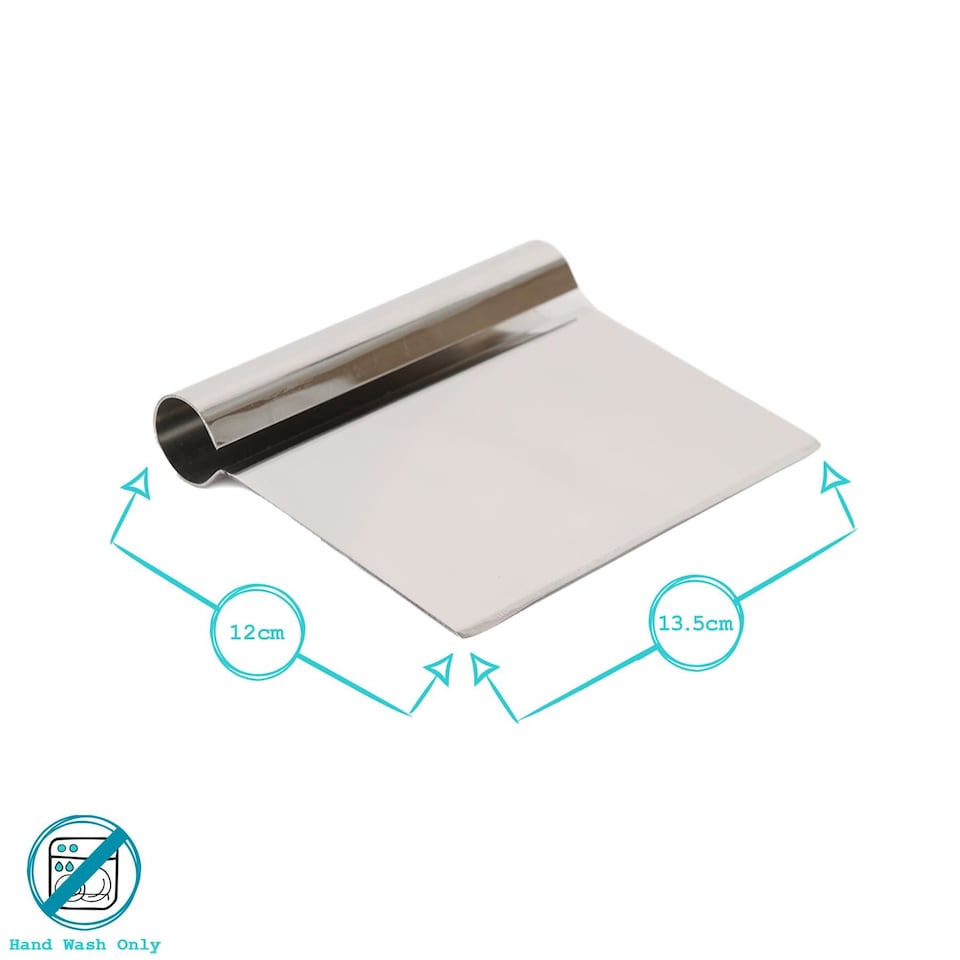 image 1 of Argon Tableware Stainless Steel Dough Scraper - 13.5cm
