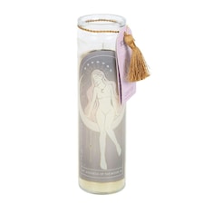 Something Different Selene Amethyst Crystal Tube Candle - Cream - One Size