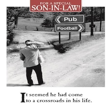 On the Ceiling, Son in Law Birthday Card, Birthday Card Son in Law, Funny Birthday Card Son in Law