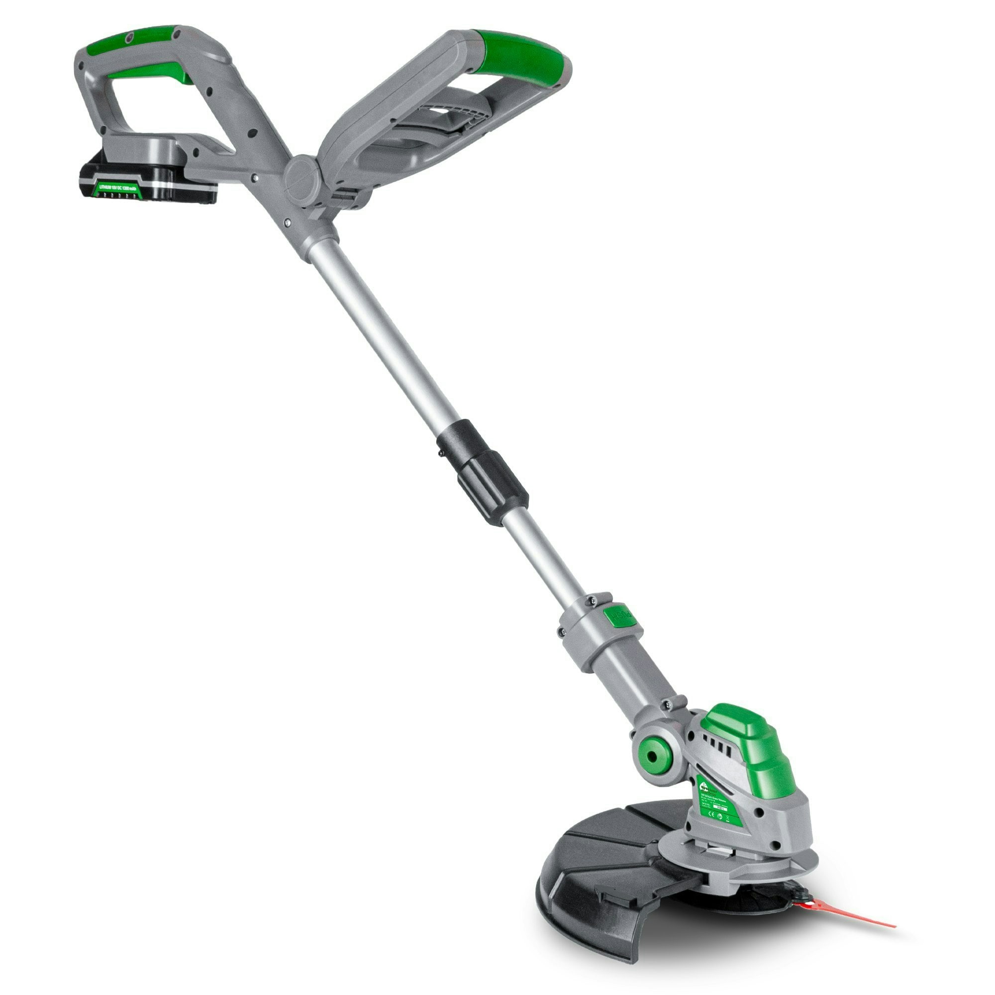 Gracious Gardens 18V Cordless Strimmer,10 Blades, 1 Battery & 1 Charger | Green | Green | 1