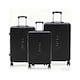 image 1 of Alivio 3-Piece Lightweight Expandable Hard Shell ABS Suitcase with Spinner Wheels