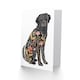 image 2 of Greeting Card Floral Pattern Black Labrador Dog Lover Design Birthday