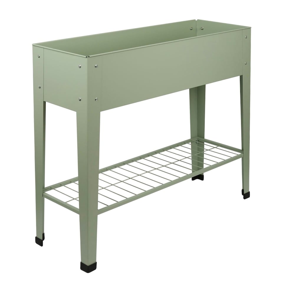 image 1 of Harbour Housewares Elevated Raised Garden Beds with Legs & Storage Shelf - Green - Pack of 2 | Green | Green