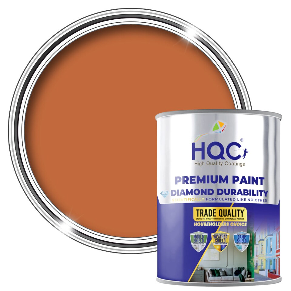 image 1 of HQC Kitchen & Bathroom Paint - Mould Resistant, Washable & Durable - Terracota - 2.5L