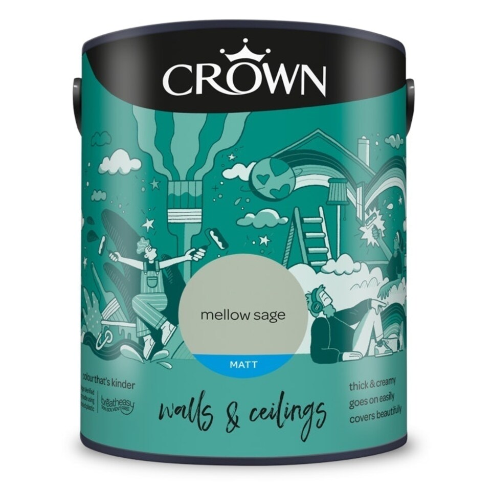 image 1 of Crown Matt Emulsion Mellow Sage 5L