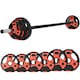image 1 of SPORTNOW 20kg Adjustable Barbell Weights Set for Home Gym Strength Training Black