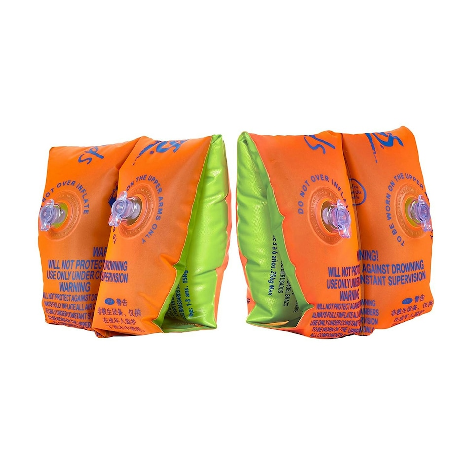 image 1 of Zoggs Baby Swimming Armbands - Orange/Green - 3-6 Years