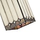 image 3 of Square Lantern Opal White Stained Glass Tiffany Pendant Shade with Clear Beads | White