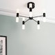 image 2 of BHS Lois 10 Light Flush Ceiling Light, Black