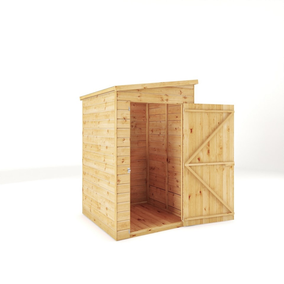 image 1 of 4 x 4 Feet Modular Shiplap Pent - Windowless - Wood - L134 x W127.9 x H203.3 cm | Brown | 1