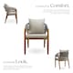 image 3 of Garden Chair Manacor in a Corded Design with Acacia Wood Frame and Matching Cushions | Grey | greige | One Size | 4