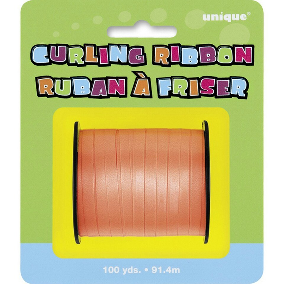 image 1 of Unique Party Curling Ribbon Roll (100 Yards) - Orange - 100 Yards