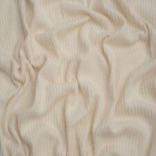 Minerva Core Range Cream Brushed Texture Rib Stretch Knit Fabric for Dressmaking, 160cm / 62" Wide - per metre