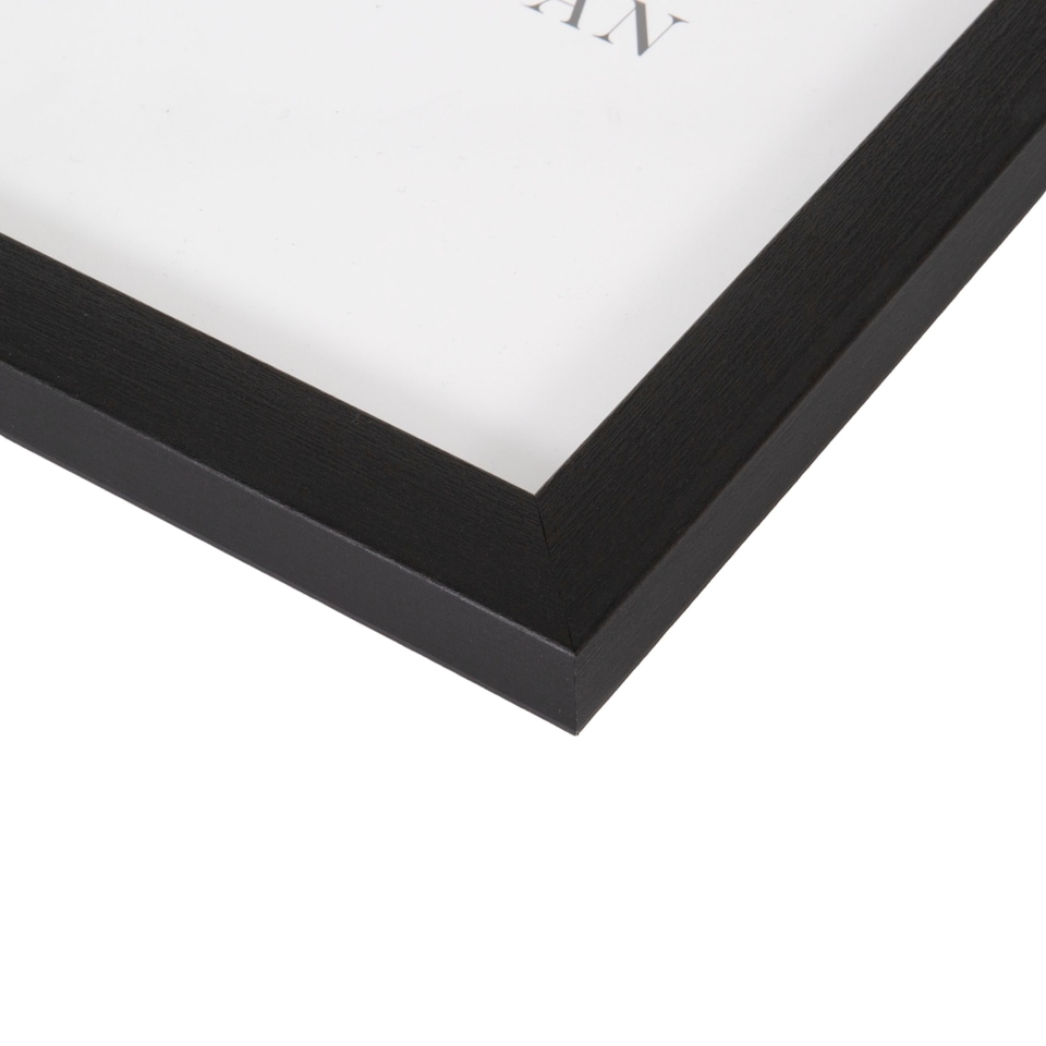 image 1 of Contemporary Black Veneer Wood Effect A5 Rectangular Frame for Wall or Table | Black | S