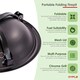 image 2 of Oypla 54cm Portable Folding Firepit Outdoor Garden Patio Heater BBQ Barbecue Grill