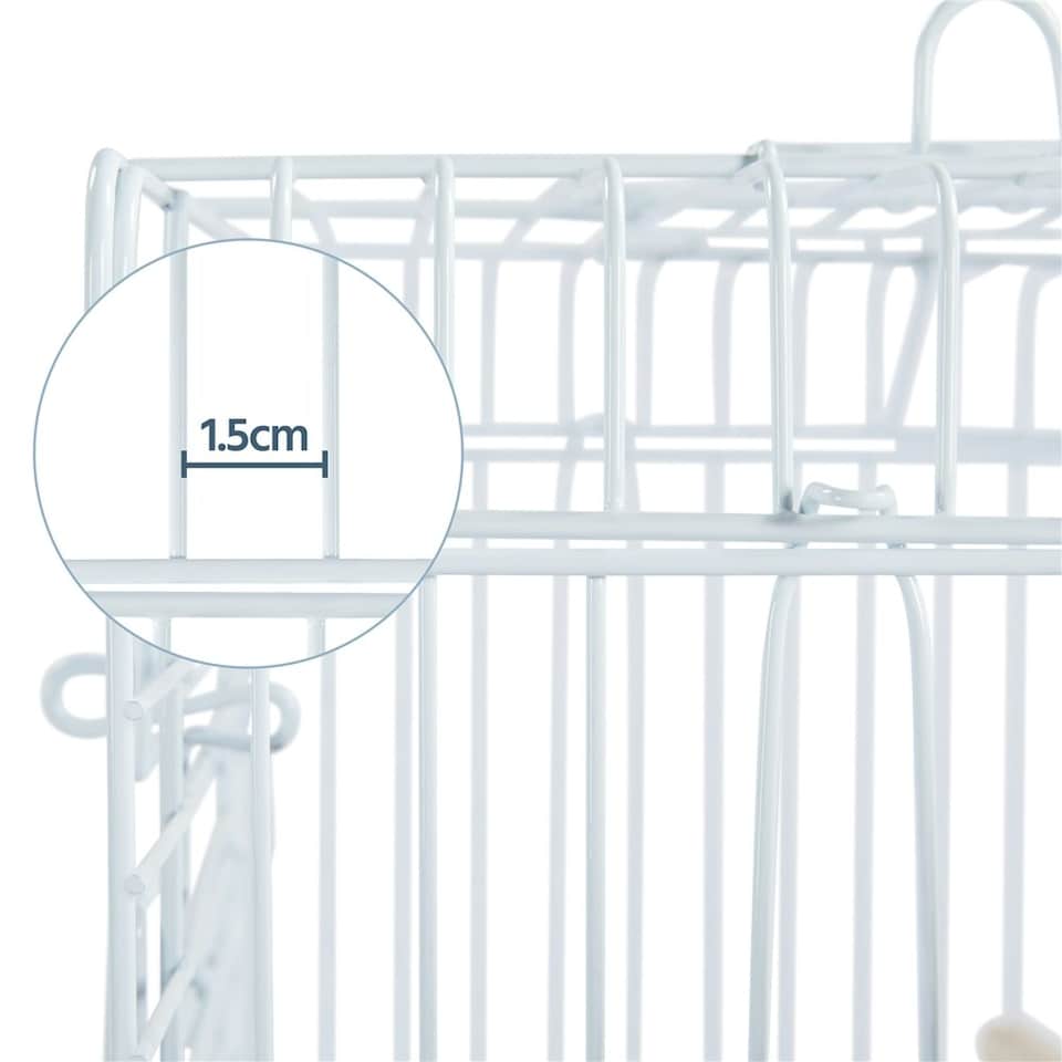 image 1 of Yaheetech 58 cm Tall Open Top Travel Bird Cage Black