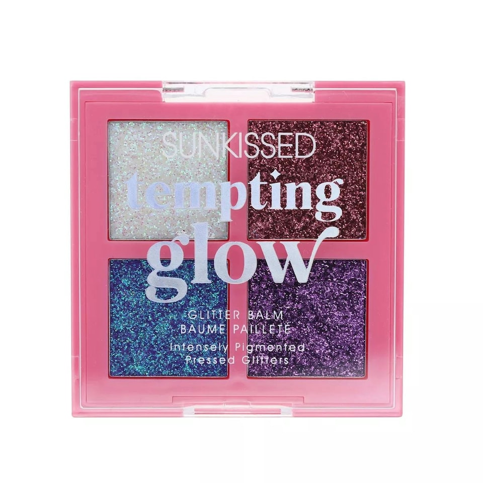 image 1 of Sunkissed Tempting Glow Glitter Balm Eyeshadow Palette 6.4g