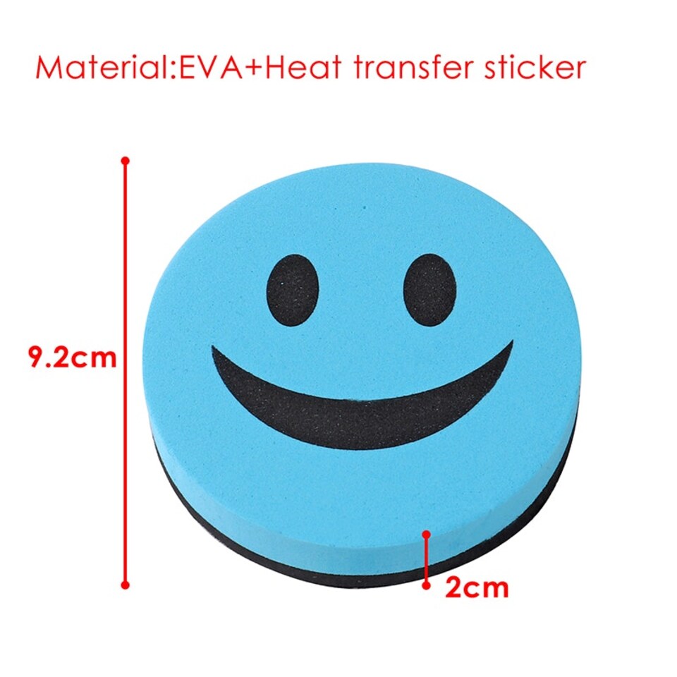 image 1 of Smiley Face Design Magnetic Whiteboard Eraser