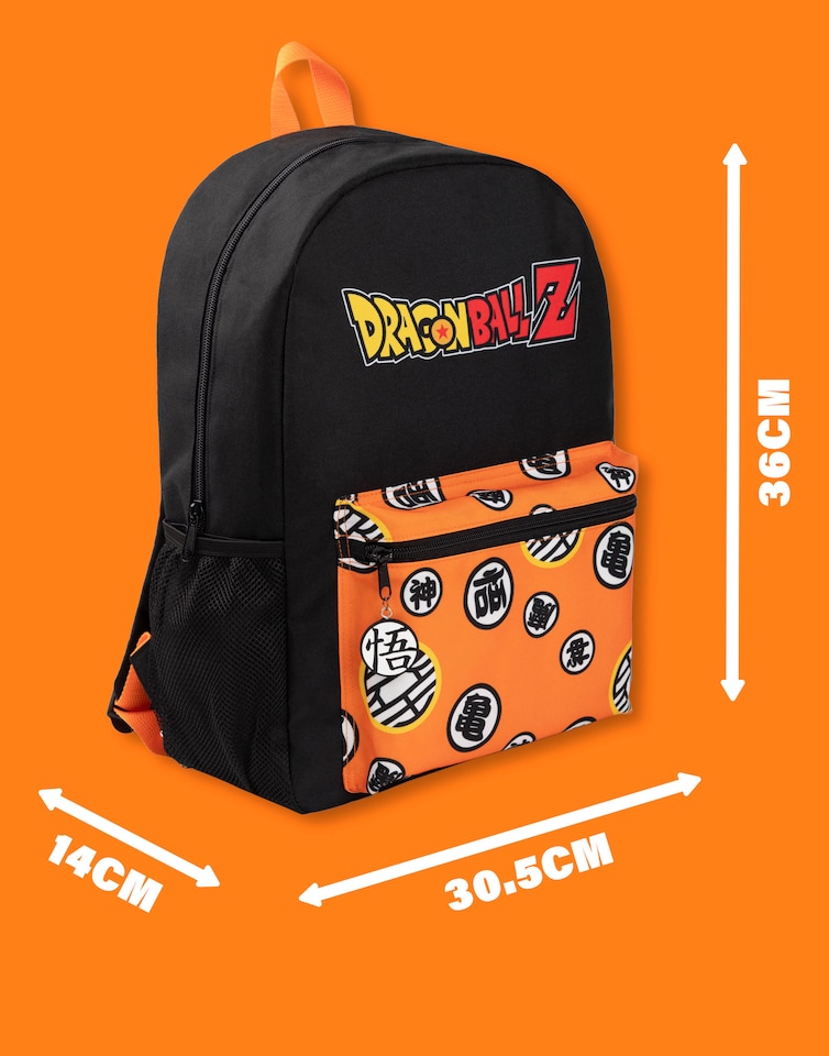image 1 of DragonBall Z Boys Backpack | Black & Orange Rucksack with Adjustable Straps | Goku Character Practical & Organised Luggage Sports School Bag For Kids | Anime TV Series Merchandise Gift | Blue | Navy
