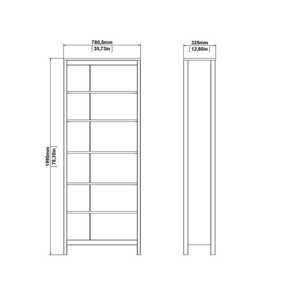 image 1 of Madrid Bookcase in White
