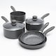 image 1 of Durastone 5 Piece Grey Non-Stick Cookware Set - Aluminium Pots & Frying Pans
