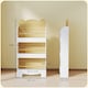 image 5 of AIYAPLAY Kids Bookshelf, 3 Tier Children Bookcase, Bear Theme Toddler Space-Saving Bookcase for Living Room, Kids Room, Playroom, White