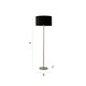 image 7 of ValueLights Charlie Chrome Floor Lamp Black Shade & Bulb 