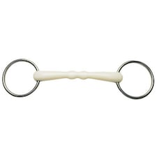 Korsteel Flexi Loose Ring Mullen Mouth Snaffle Bit - Ivory - 5.5in