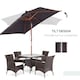 image 3 of Outsunny Patio Umbrella Market Parasol Outdoor Sunshade Deep Grey