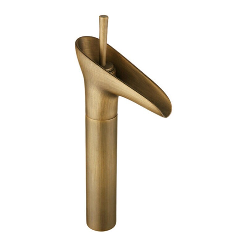 Brass basin faucets waterfall bathroom faucet hot and cold water tap single handle sink mixer tap tall faucets,bronze