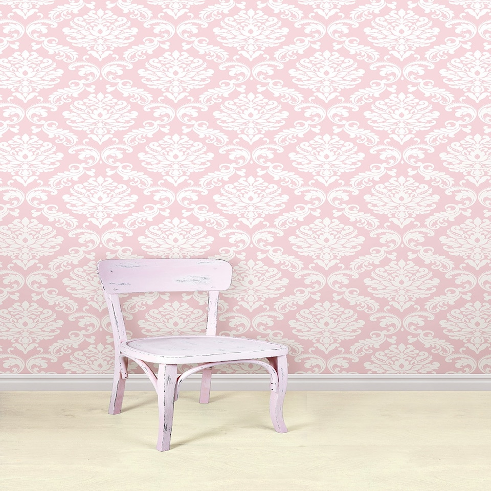 image 1 of NuWallpaper NU1397 Ariel Peel & Stick Wallpaper, Pink Multi