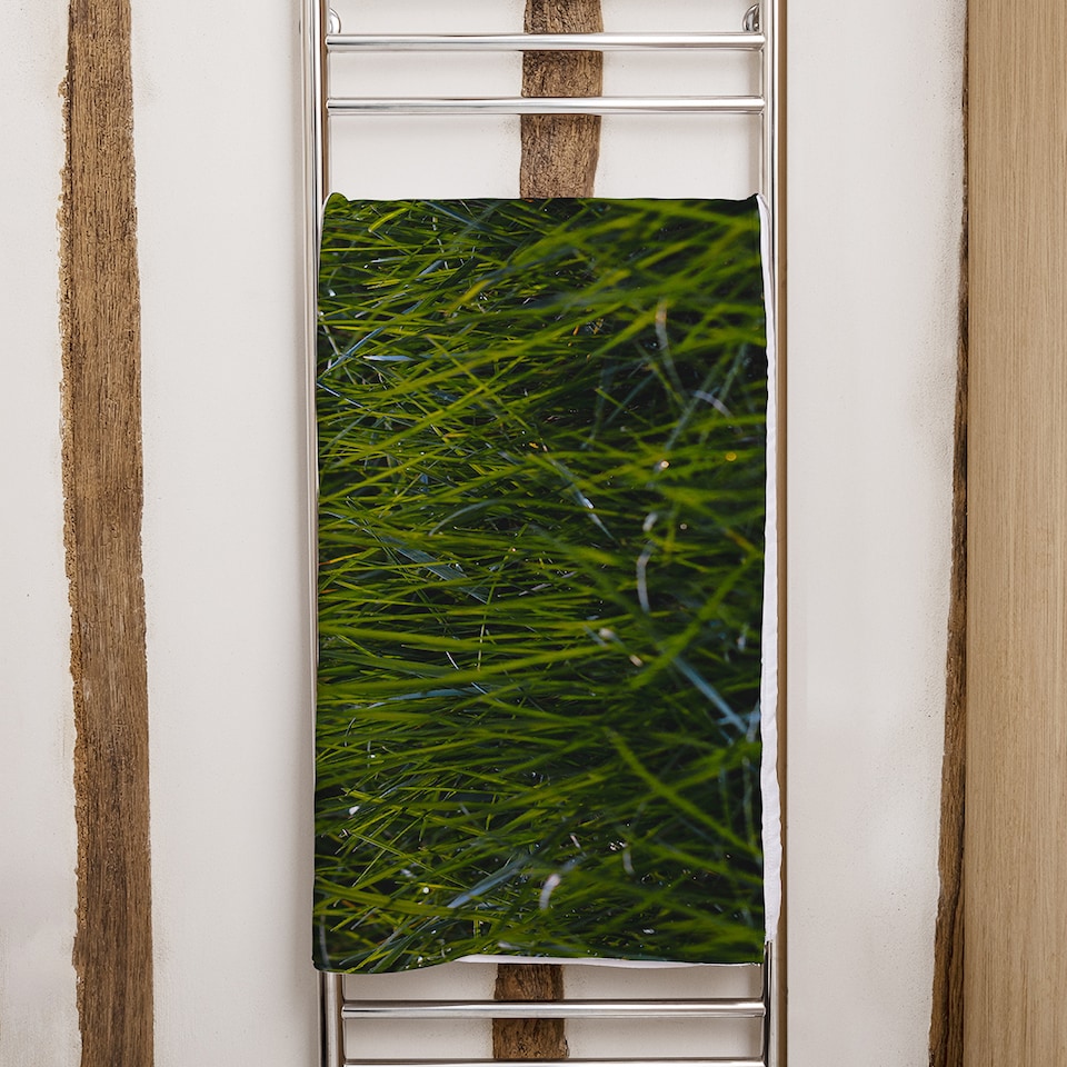 image 1 of Fresh green grass background, natural grass Designer Bath Towel | Multi