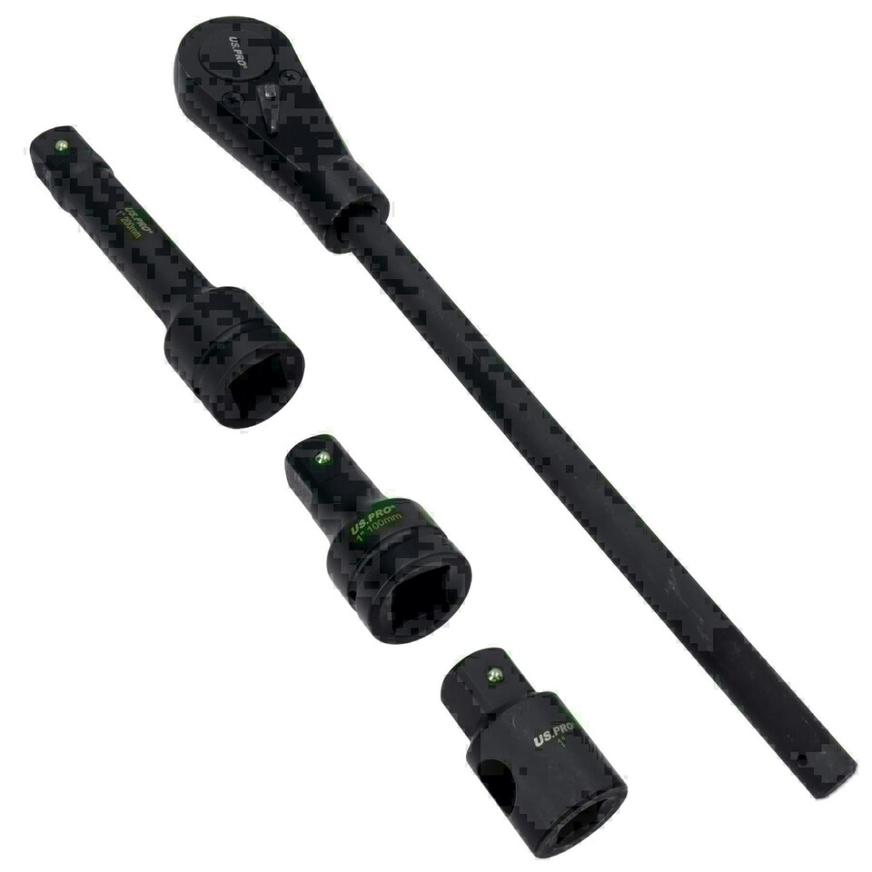 image 1 of 1in Drive Impact Metric Socket + Accessory Kit Ratchet Extensions 22 - 46mm