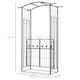 image 7 of Outsunny Garden Entrance Arch Bench Outdoor Patio Rose Trellis Climbing Plant