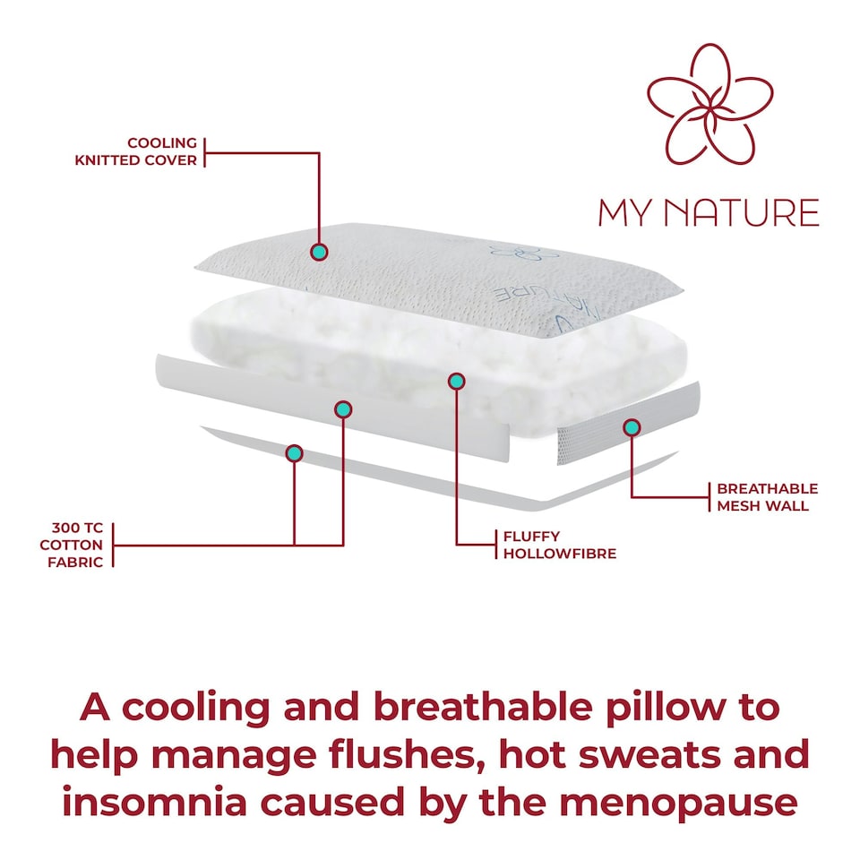 image 1 of Menopause Pillow by My Nature | White | 48 x 74 cm | 1