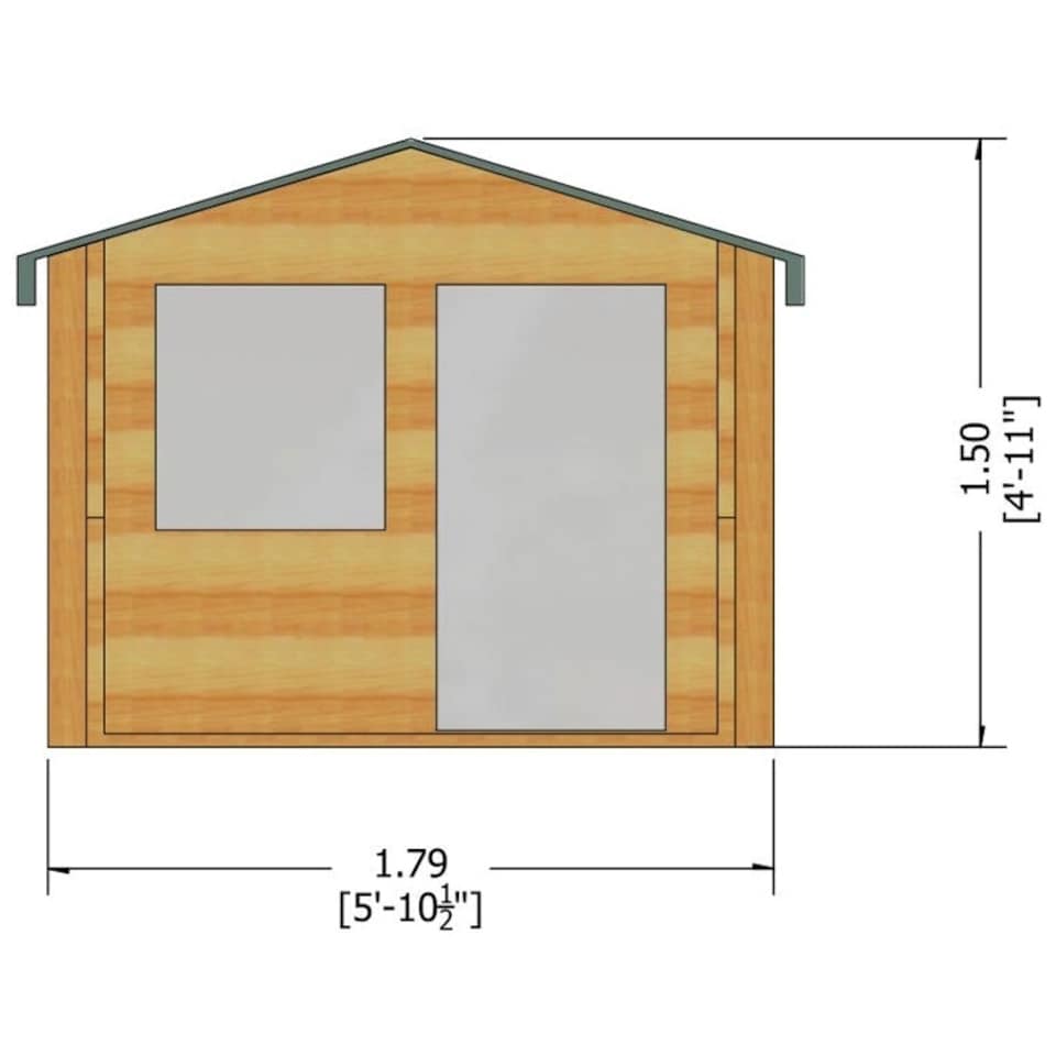 image 1 of Salcey Mini Log Cabin Playhouse Kid's Wendy House Brown