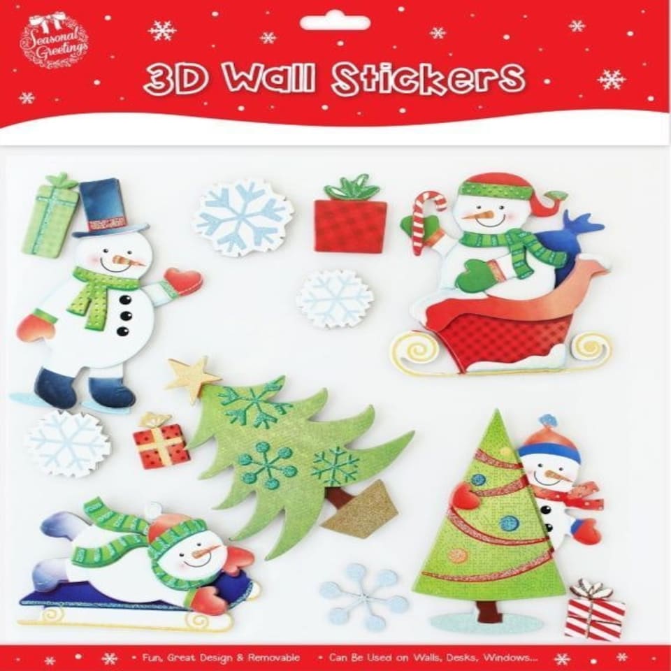 image 1 of Tallon Festive 3D Wall Stickers
