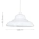 image 3 of ValueLights Vintage Retro Style Gloss White Metal Easy Fit Ceiling Pendant Lamp Shade